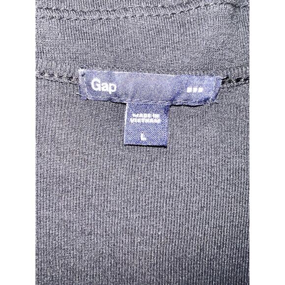 Gap Womens Sequin Top Blouse Sleeve Scoop Neck Stretch Retro Party Black Size L - Picture 5 of 8